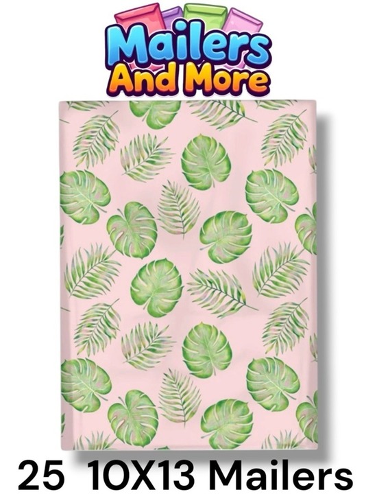 Mailers And More Other - 25 10X13 Poly Mailers Palm Leaves, Shipping Envelopes PRICE IS FIRM